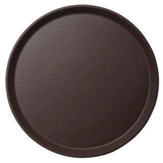 Cambro Camtread round non-slip fiberglass tray tavern tan 35.5cm