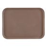 Cambro Camtread plateau rectangulaire antid&eacute;rapant en fibre de verre marron 45x65cm