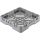 Panier d'&eacute;vier Cambro basic 1/1 - 500x500 mm - gris