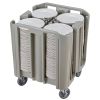 Cambro kompakt justerbar fatcaddie 4 towers s-series - spr&auml;cklig gr&aring; (480)