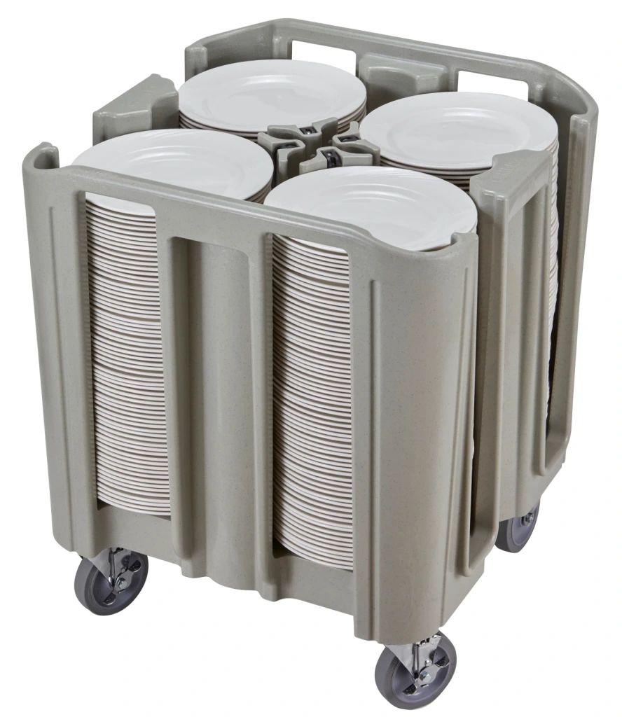 Cambro kompakt justerbar fatcaddie 4 towers s-series - spr&auml;cklig gr&aring; (480)