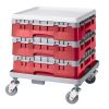 Cambro camrack 16 scomparti diametro massimo vetro 4 38 1111 cm rack full size - rosso (163)