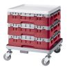 Cambro Camrack 16 compartiments diam&egrave;tre maximum du verre 4 38 1111 cm racks pleine taille - canneberge (416)
