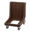 Camdollies Cambro con manija y ruedas traseras grandes - CD1826MTCHB para equipos de catering - Marr&oacute;n oscuro (131)
