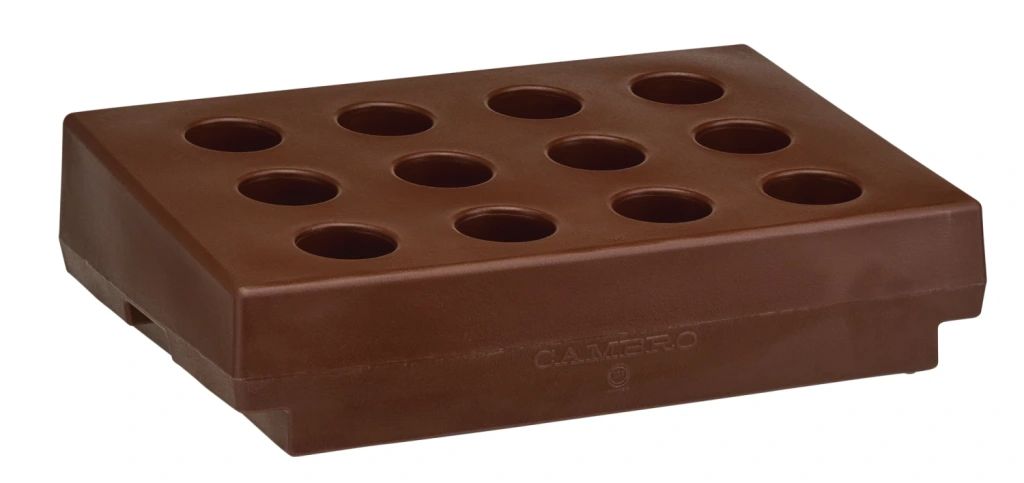 Cambro bestekrek alleen met dienblad en bordenkarren - donkerbruin (131)
