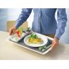 Cambro polyester gedecoreerde versa trays met glad oppervlak - kiezel bl./lt. grijs dienblad (b99)