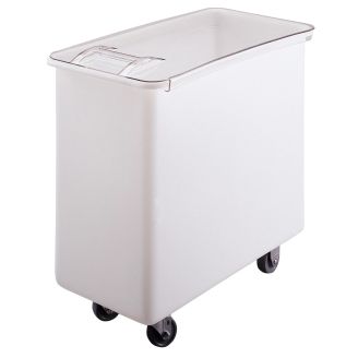 Cambro Contenedores de tapa plana de 34 galones y 129 l, color blanco (148)