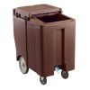 Cambro pojemniki na l&oacute;d z przesuwaną pokrywą 175 funt&oacute;w 80 kg - ciemnobrązowe (131)