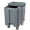 Cambro Contenedores de hielo con tapa deslizante de 175 lb y 80 kg, color gris granito (191)