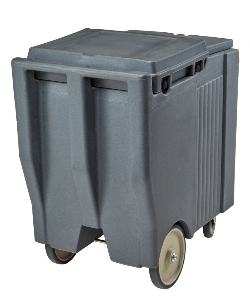 Cambro Contenedores de hielo con tapa deslizante de 175 lb y 80 kg, color gris granito (191)