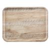 Cambro Madeira laminated trays with wooden surface