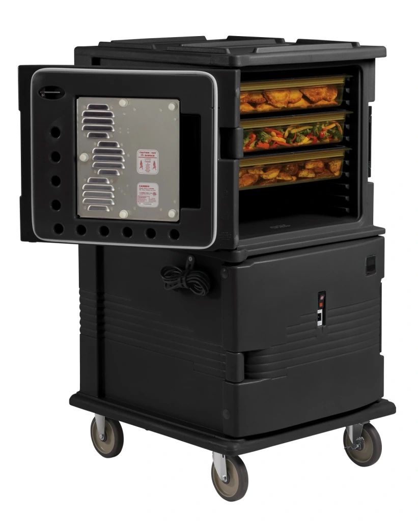 Camcart ultra Cambro upch1600 con puerta superior con calefacci&oacute;n y ruedas resistentes