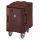 Cambro upch400 upchw400 met wielen verwarmde pandragers - donkerbruin (131)