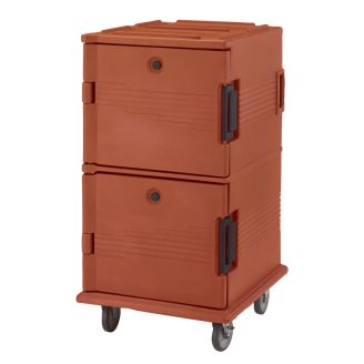 Cambro ultra basismodel camcarts voor voedselpannen - baksteenrood