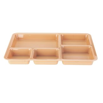 Cambro vassoi base in policarbonato per pasti - vassoio di consegna a 5 scomparti - beige (133)