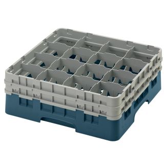 Cambro camrack 16 przegr&oacute;dek maksymalna średnica szkła 4 38 1111 cm stojaki pełnowymiarowe - turkusowy (414)