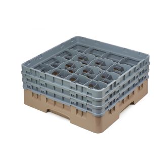 Cambro Camrack 16 compartiments diam&egrave;tre maximum du verre 4 38 1111 cm racks pleine taille - beige (184)