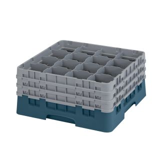 Cambro Camrack 16 compartiments diam&egrave;tre maximum du verre 4 38 1111 cm racks pleine taille - bleu sarcelle (414)