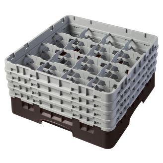 Cambro Camrack 16 compartiments diam&egrave;tre maximum du verre 4 38 1111 cm racks pleine taille - marron (167)