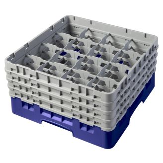 Cambro Camrack 16 compartiments diam&egrave;tre maximum du verre 4 38 1111 cm racks pleine taille - bleu marine (186)