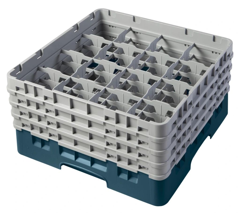 Cambro camrack 16 compartimenten maximale glasdiameter 4 38 1111 cm rekken volledige grootte - blauwgroen (414)