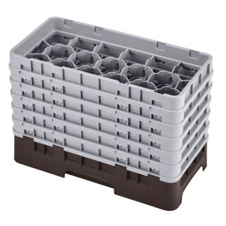 Cambro camrack 17 fack maximal glasdiameter 2 78 73 cm st&auml;ll halv storlek - brun (167)