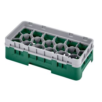 Cambro Camrack 17 compartiments diam&egrave;tre maximum du verre 2 78 73 cm racks demi-taille - vert sherwood (119)