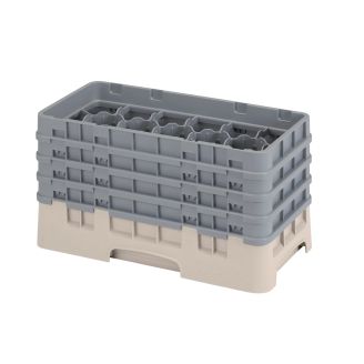 Cambro Camrack 17 compartiments diam&egrave;tre maximum du verre 2 78 73 cm racks demi-taille - beige (184)