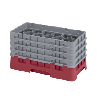 Cambro Camrack 17 compartiments diam&egrave;tre maximum du verre 2 78 73 cm racks demi-taille - canneberge (416)