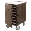 Carritos de transporte Cambro para cajas de comida no el&eacute;ctricos - bajos - marr&oacute;n oscuro