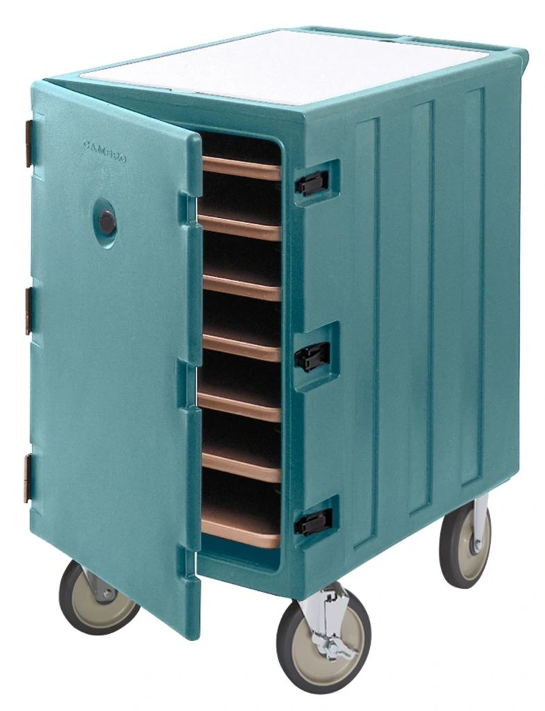 Carritos de transporte Cambro para cajas de alimentos, no el&eacute;ctricos, bajos, color gris pizarra