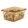 Cambro high half size heat h-pan lids - amber (150)