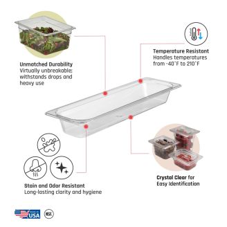 Cambro patelnie Camwear half size long - przezroczyste (135)