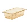 Cambro h-pan trzeci rozmiar wysokotemperaturowe durszlak do żywności - bursztynowy (150)