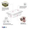 Cambro camwear fourth size pans - clear (135)