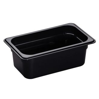 Cambro h-pan kwart formaat hoge hitte voedselpannen - zwart (110)