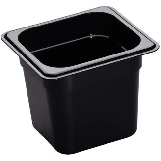 Cambro h-pan one sixth size hoge hitte voedselpannen - zwart (110)