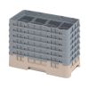 Cambro camrack 8 compartimenten maximale glasdiameter 4 116 103 cm rekken halve maat - beige (184)