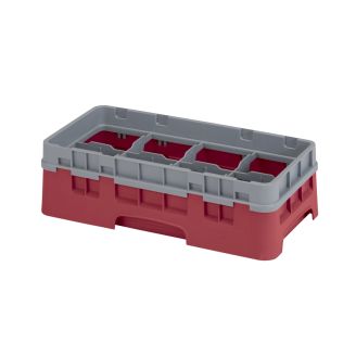 Cambro Camrack 8 compartiments diam&egrave;tre maximum du verre 4 116 103 cm racks demi-taille - canneberge (416)