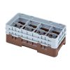 Cambro camrack 8 compartimenten maximale glasdiameter 4 116 103 cm rekken halve maat - bruin (167)