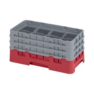 Cambro Camrack 8 compartiments diam&egrave;tre maximum du verre 4 116 103 cm racks demi-taille - canneberge (416)