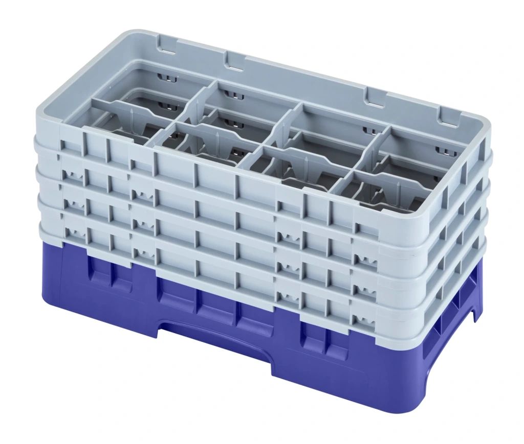 Cambro camrack 8 fack maximal glasdiameter 4 116 103 cm st&auml;llningar halv storlek - marinbl&aring; (186)