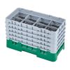 Cambro camrack 8 compartimenten maximale glasdiameter 4 116 103 cm rekken halve maat - sherwood groen (119)