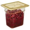 Cambro h-pan teglie per alimenti ad alta temperatura da un ottavo di dimensione - ambra (150)
