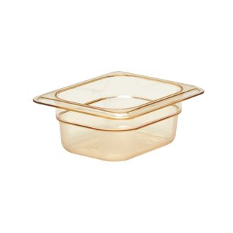 Cambro h-pan one eighth size hoge hitte voedselpannen - amber (150)