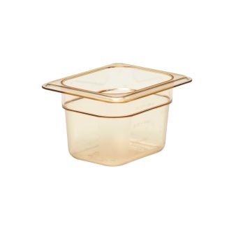 Cambro h-pan one eighth size hoge hitte voedselpannen - amber (150)