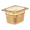 Cambro Sartenes para alimentos de alta temperatura de tama&ntilde;o 1/8 h-pan - color &aacute;mbar (150)
