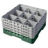 Cambro camrack 9 przegr&oacute;dek maksymalna średnica szkła 5 78 149 cm stojaki pełnowymiarowe - sherwood zielony (119)