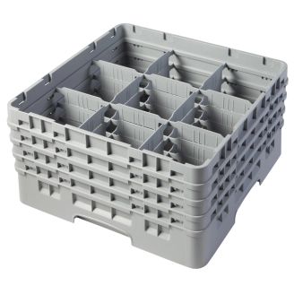 Cambro Camrack 9 compartiments verre diam&egrave;tre maximum 5 78 149 cm racks pleine taille - gris doux (151)