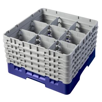 Cambro camrack 9 compartimenten maximale glasdiameter 5 78 149 cm rekken volledige grootte - marineblauw (186)